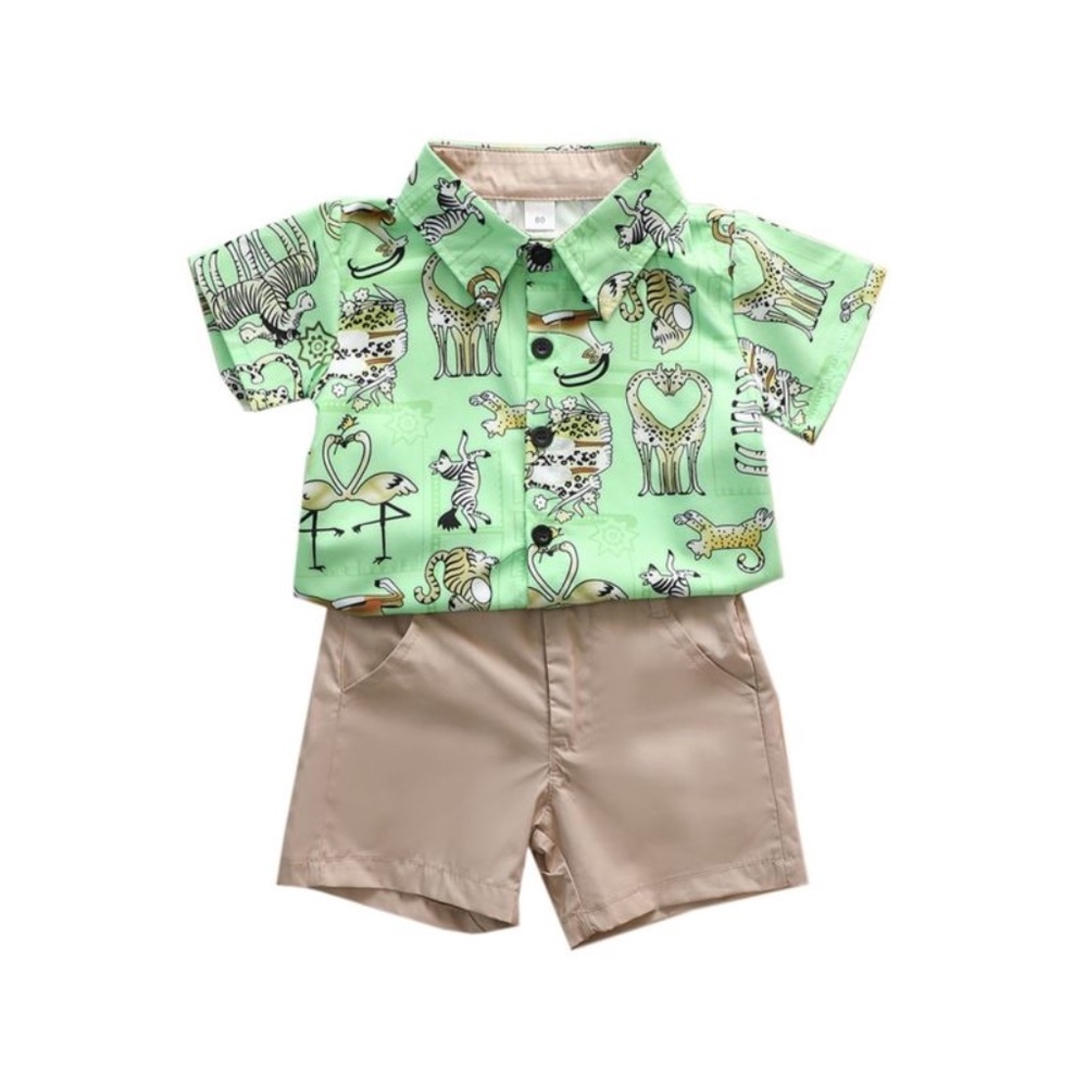 Safari Animal Button Up Set